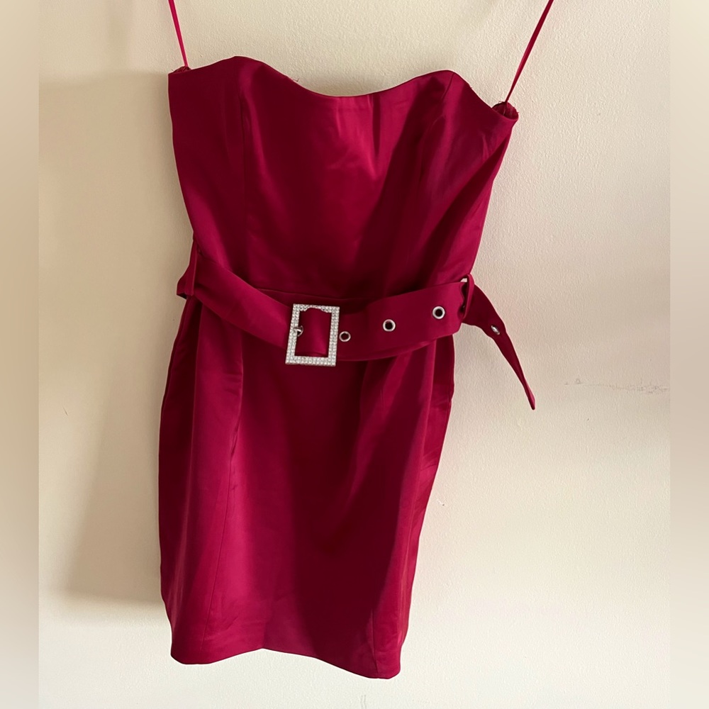 MESHKI Mini Red Dress